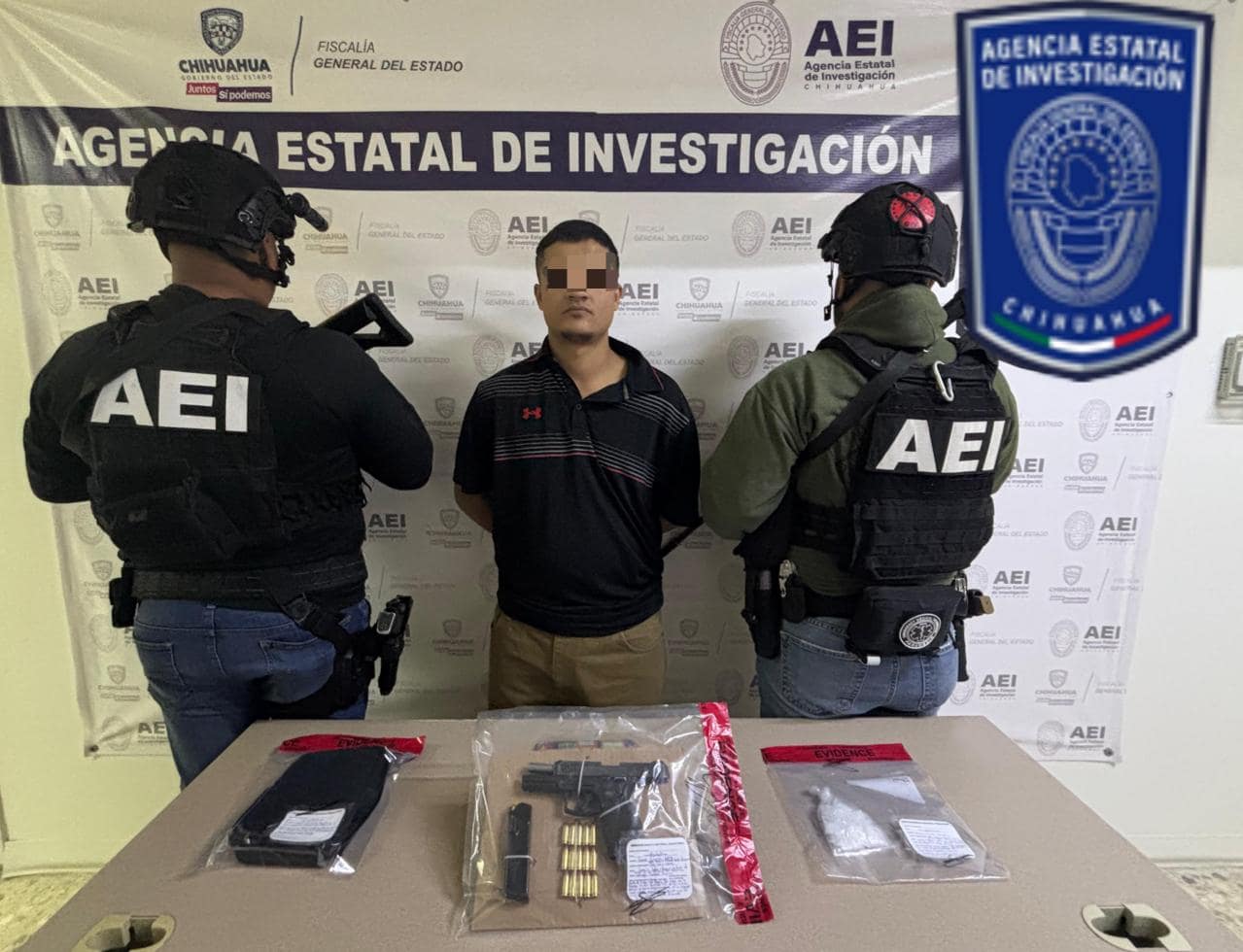 Captura Operaciones Tácticas de la AEI a presunto narcomenudista armado en el Centro de la ciudad