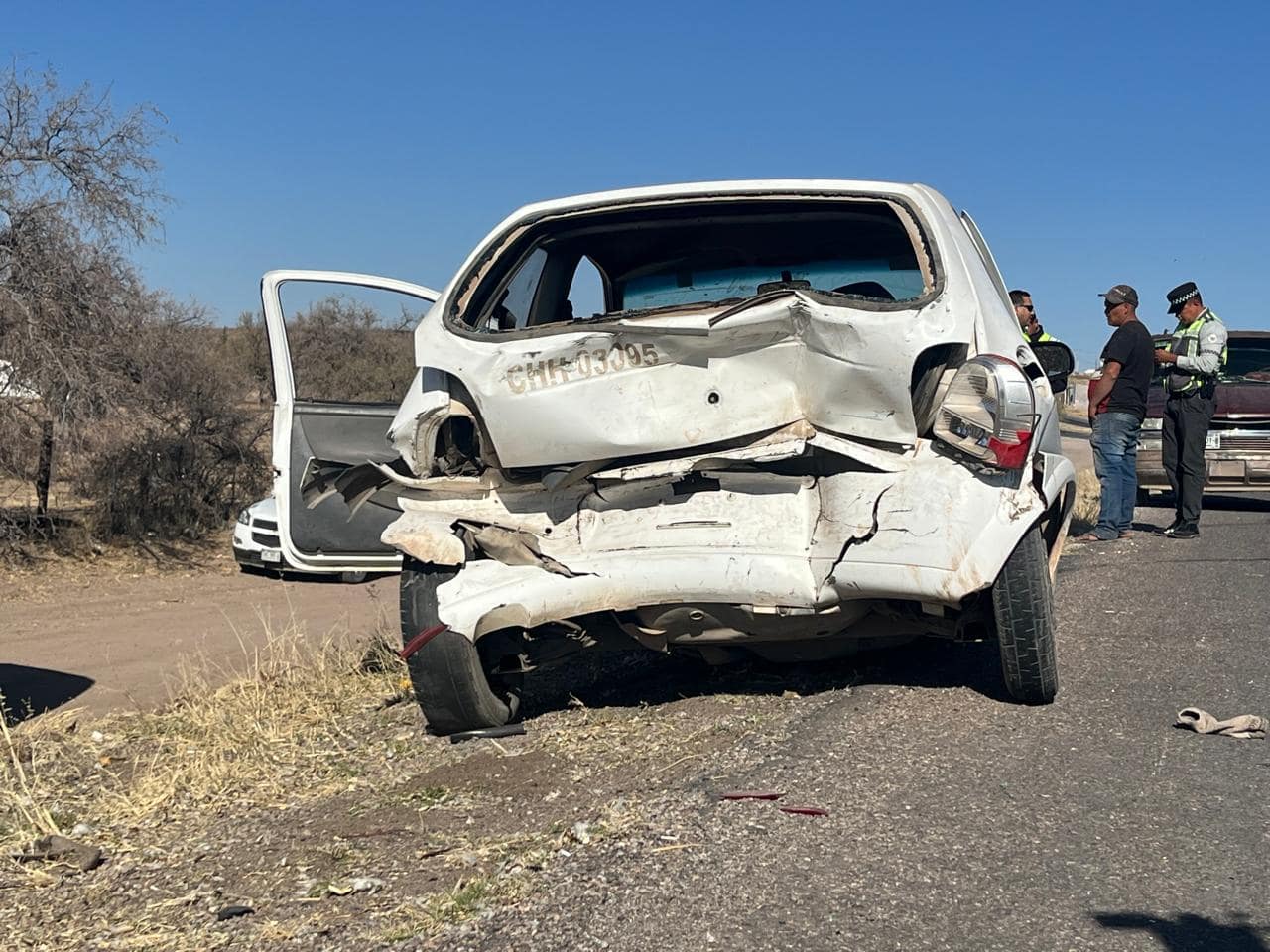 Choque en la carretera Juárez a Chihuahua deja 4 lesionados