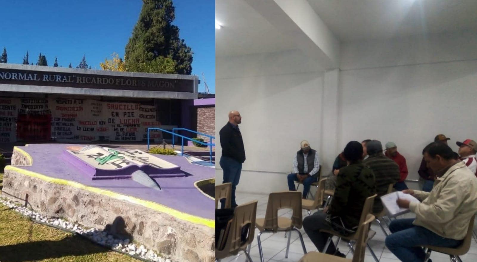 División entre planta docente de la Normal Rural de Saucillo; unos atienden llamado de SEECH para reiniciar clases y otros ultiman minuta con la Sección 8